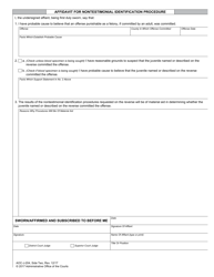 Form AOC-J-204 Application for Nontestimonial Identification Order (Juvenile Suspect) - North Carolina, Page 2