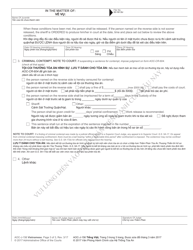 Form AOC-J-156 Order in Contempt Proceeding (Parent, Guardian, Custodian or Caretaker in Abuse/Neglect/Dependency Case) - North Carolina (English/Vietnamese), Page 3