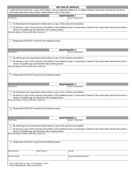 Form AOC-J-208 Summons in Proceeding for Termination of Parental Rights - North Carolina, Page 2