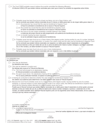 Form AOC-J-343 Juvenile Order - Probable Cause Hearing - North Carolina (English/Spanish), Page 2