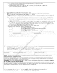 Form AOC-J-463 Supplemental Order to Parent, Guardian or Custodian of Undisciplined or Delinquent Juvenile - North Carolina (English/Vietnamese), Page 3