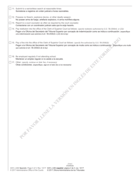 Form AOC-J-464 Supplemental Order Conditions of Probation (Delinquent) - North Carolina (English/Spanish), Page 2