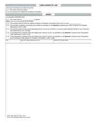 Form AOC-J-480 Juvenile Order on Motion for Review (Probation Violation) - North Carolina, Page 2