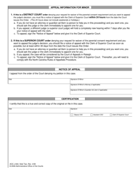Form AOC-J-602 Order on Minor&#039;s Petition for Waiver of Parental Consent Requirement for Abortion - North Carolina, Page 2