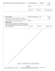 Form AOC-SP-101 Partition Proceedings Summons - North Carolina (English/Vietnamese), Page 2