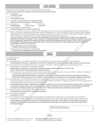 Form AOC-SP-203 Involuntary Commitment Order - Mental Illness - North Carolina (English/Spanish), Page 2
