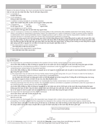 Form AOC-SP-203 Involuntary Commitment Order - Mental Illness - North Carolina (English/Vietnamese), Page 2