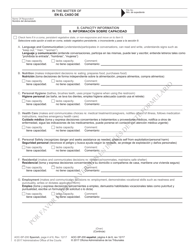 Form AOC-SP-200 Petition for Adjudication of Incompetence and Application for Appointment of Guardian or Limited Guardian - North Carolina (English/Spanish), Page 4