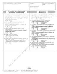 Form AOC-SP-208 Guardianship Capacity Questionnaire - North Carolina (English/Spanish), Page 2