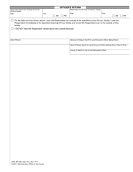 Form AOC-SP-222 Notice of Need for Transportation Order and Order (From One 24-hour Facility to Another) - North Carolina, Page 2