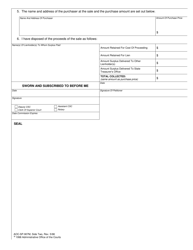 Form AOC-SP-907M Report of Sale of Motor Vehicle - North Carolina, Page 2