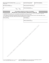 Form AOC-SP-909 Petition and Custody Order for Special Emergency Substance Abuse Involuntary Commitment - North Carolina (English/Vietnamese), Page 4