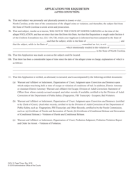Form GOV.2 Application for Requisition (After Conviction) - North Carolina, Page 3
