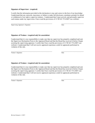 Supervisor Declaration - North Carolina, Page 2