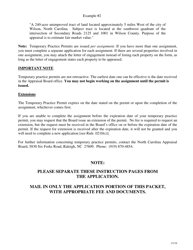 Temporary Practice Permit Application - North Carolina, Page 2