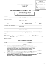 Temporary Practice Permit Application - North Carolina, Page 3