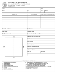 Document preview: Form SFN53455 Fumigation Application Record - North Dakota