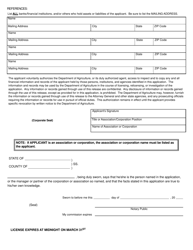 Form SFN53278 Application for Livestock Auction Market License - North Dakota, Page 2