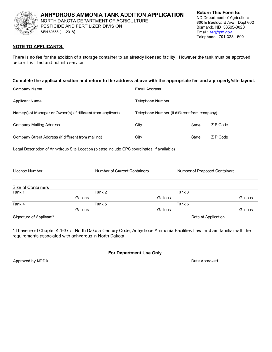 Form SFN60686 - Fill Out, Sign Online and Download Fillable PDF, North ...