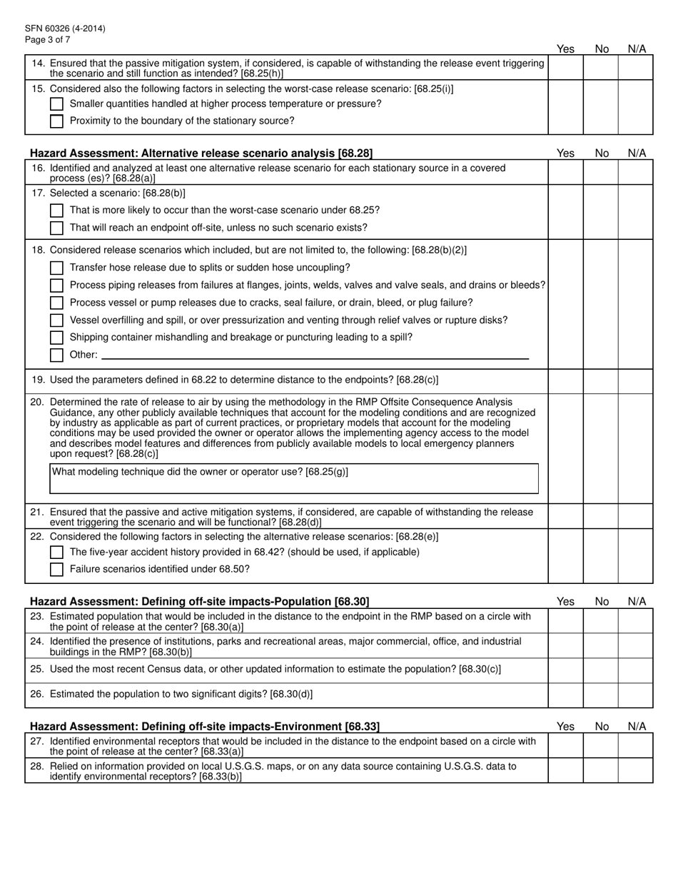 Form SFN60326 RMP Program Level 1 and 2 Checklist - North Dakota, Page 3