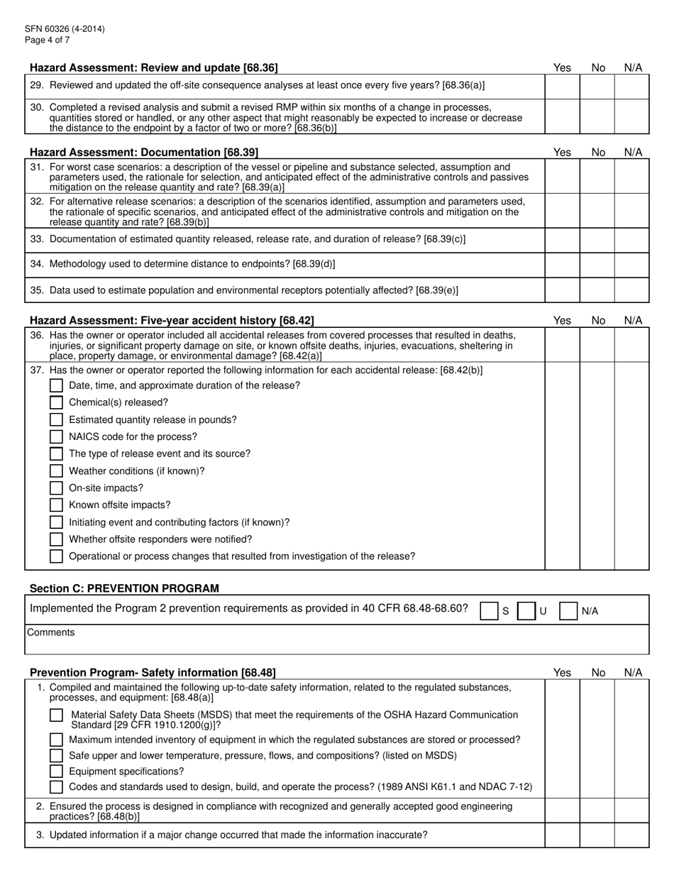 Form SFN60326 RMP Program Level 1 and 2 Checklist - North Dakota, Page 4