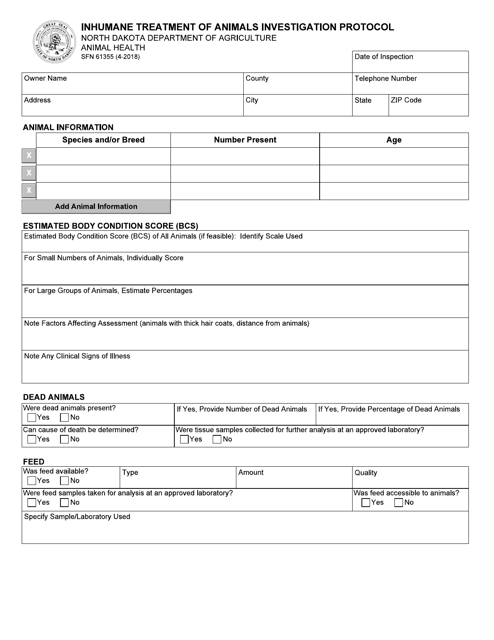 Form SFN61355  Printable Pdf