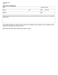 Form SFN61355 Inhumane Treatment of Animals Investigation Protocol - North Dakota, Page 3