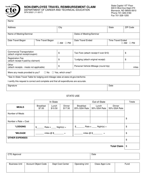 Form SFN50521  Printable Pdf