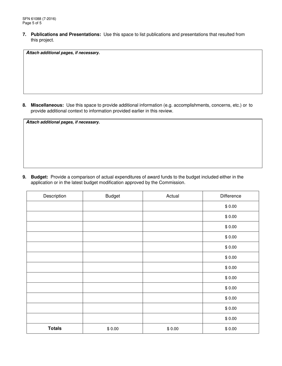 Form SFN61088 Research North Dakota Final Report - North Dakota, Page 5