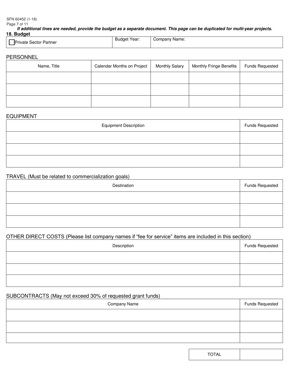 Form SFN60452 Research North Dakota Application - North Dakota, Page 7