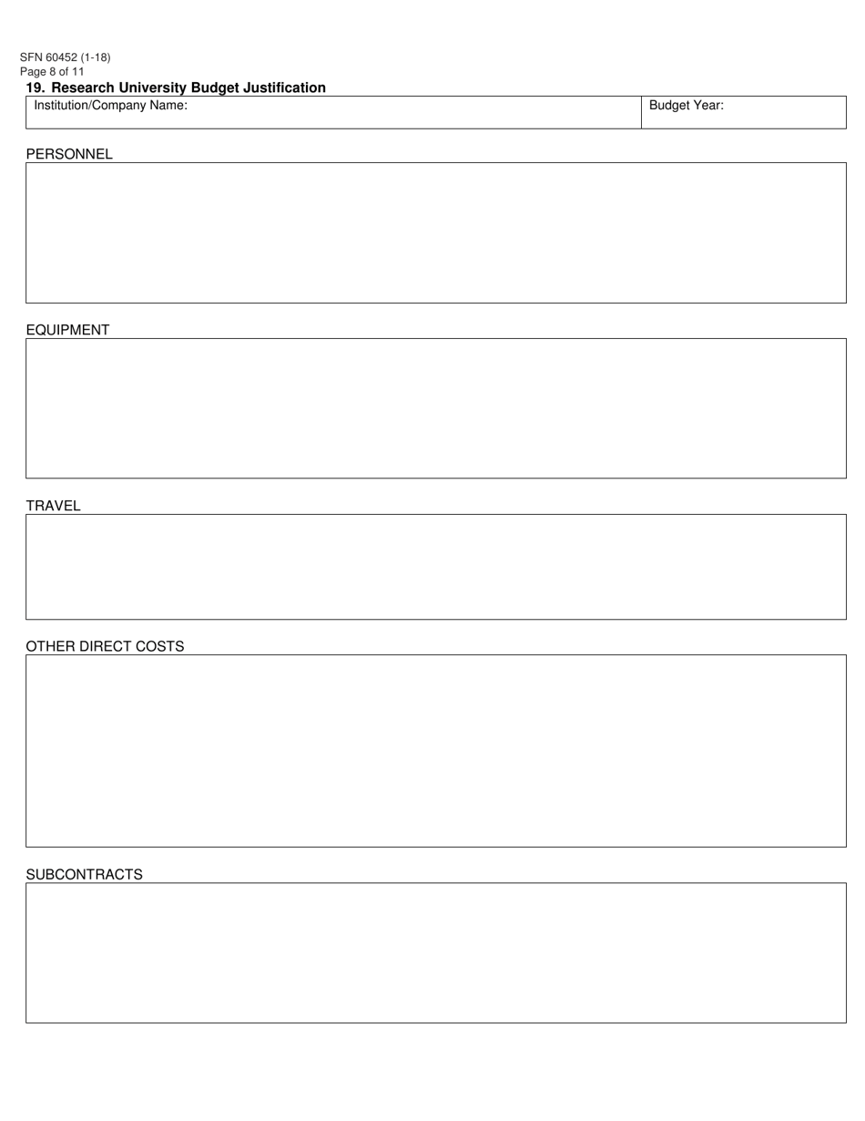 Form SFN60452 Research North Dakota Application - North Dakota, Page 8