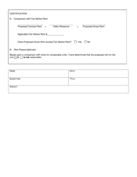 Form SFN59386 Rent Reasonableness Checklist and Certification - North Dakota, Page 2