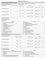 Hmis Data Entry Form - North Dakota, Page 2