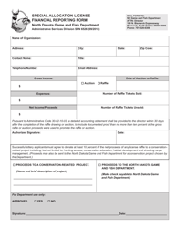Form SFN6526 &quot;Special Allocation License Financial Reporting Form&quot; - North Dakota