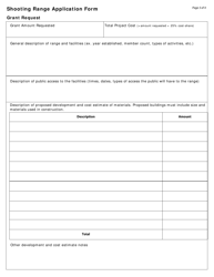 Firearm and Archery Shooting Range Grant Application Form - North Dakota, Page 3