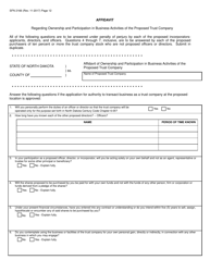 Form SFN2166 Trust Company Application - North Dakota, Page 12