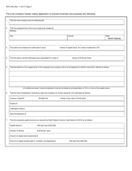 Form SFN2166 Trust Company Application - North Dakota, Page 2
