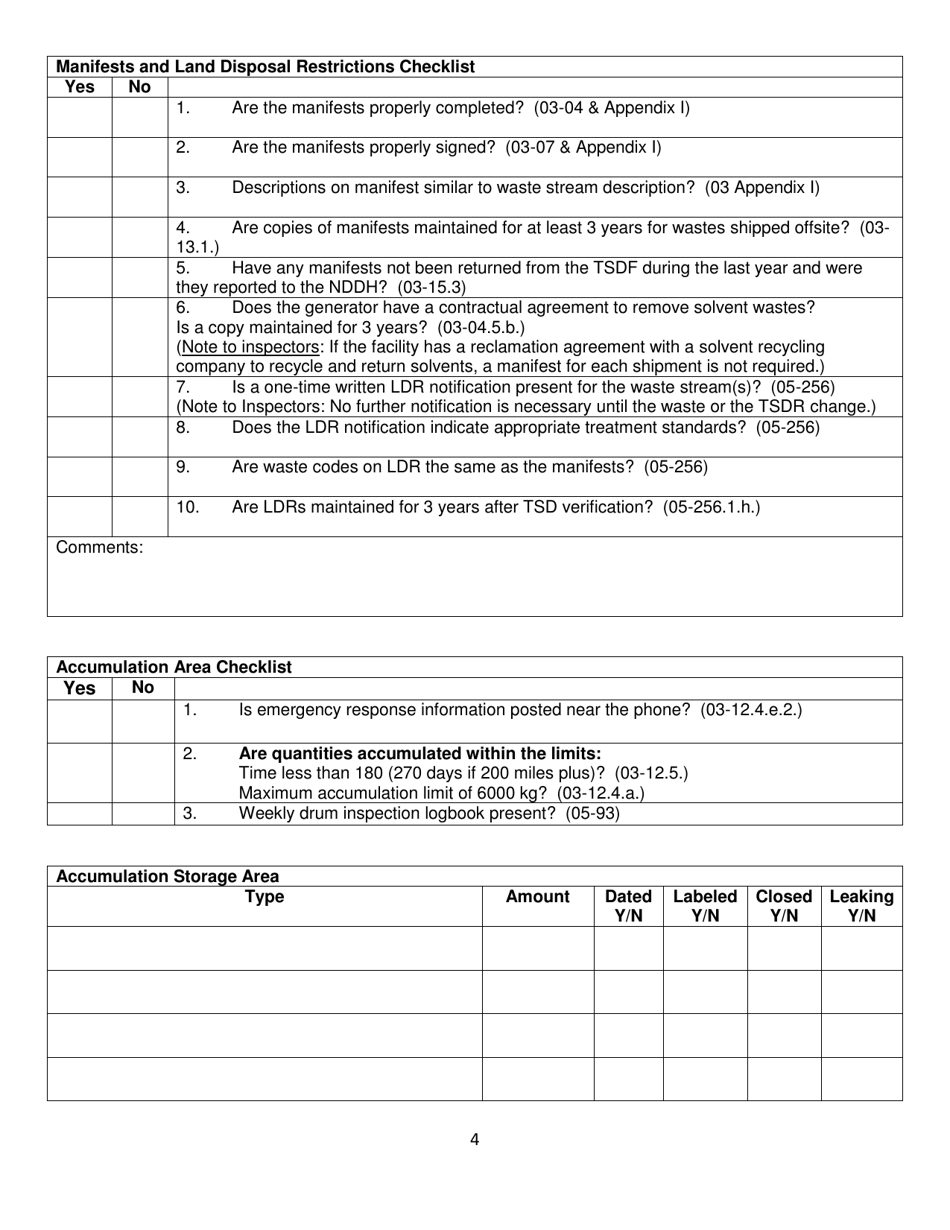 North Dakota Small Quantity and Conditionally Exempt Small Quantity