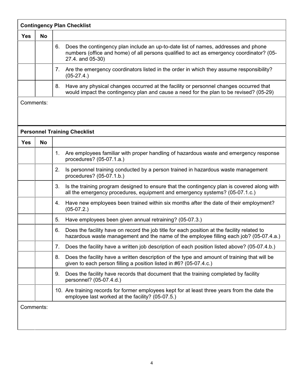 North Dakota Large Quantity Generators and Tsdf Inspection Checklist Fill Out, Sign Online and