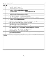 Large Quantity Generators and Tsdf Inspection Checklist - North Dakota, Page 5