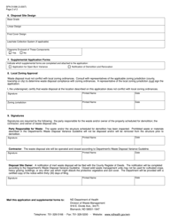 Form SFN51098 Waste Disposal Variance Application - North Dakota, Page 2