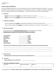 Form SFN53326 Inert Waste Facility Annual Report - North Dakota, Page 2