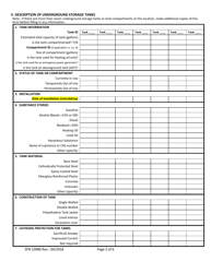 Form SFN-10980 Notification for Underground Storage Tanks - North Dakota, Page 2