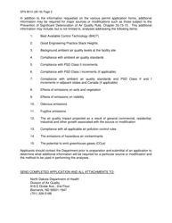 Form SFN8514 General Instructions for Completion of Air Pollution Control Permit Application Forms - North Dakota, Page 2