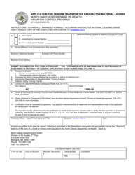 Document preview: Form SFN60265 Application for Tenorm Transporter Radioactive Material License - North Dakota