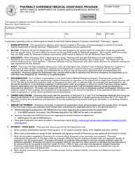 Document preview: Form SFN1169 Pharmacy Agreement/Medical Assistance Program - North Dakota