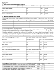 Form SFN1168 Ownership/Controlling Interest and Conviction Information - North Dakota, Page 2