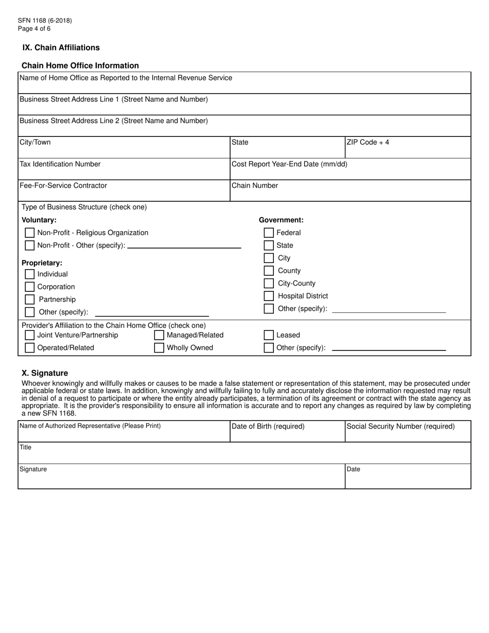 Form SFN1168 Ownership / Controlling Interest and Conviction Information - North Dakota, Page 4