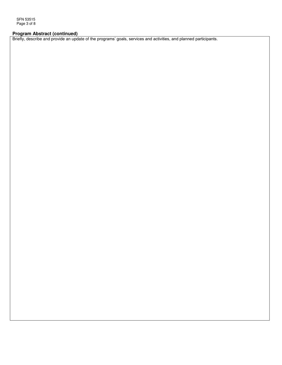 Form SFN53515 Application for 21st Century Community Learning Center (Cclc) Grants - North Dakota, Page 3