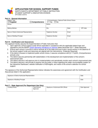 Form SFN52823 Application for School Support Funds - North Dakota